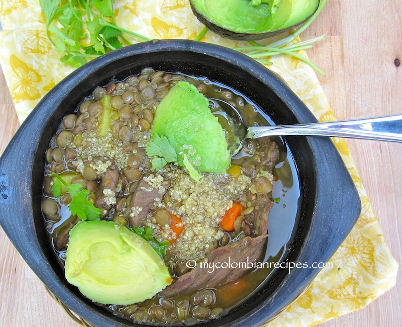 Sopa de Lentejas y Quinua