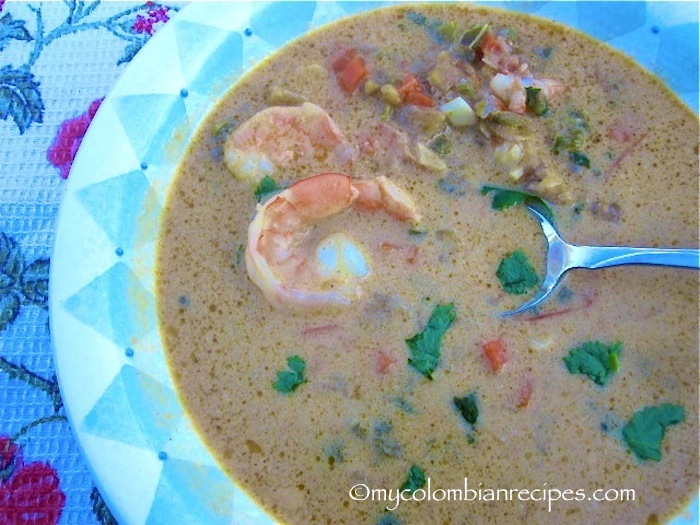 Sopa de Camarones, Coco y Plátano (Shrimp, Coconut and Plantain Soup)