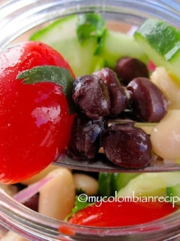 Black and White Bean Salad (Ensalada de Frijoles Negros y Blancos)