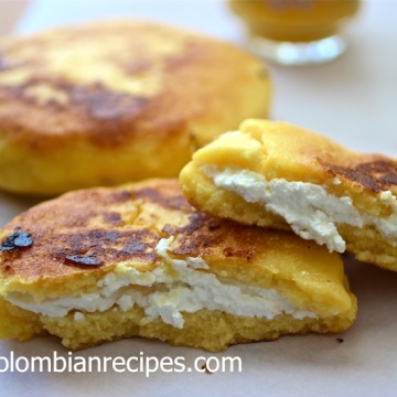 Arepa Boyacense (Arepa from Boyacá) |mycolombianrecipes.com