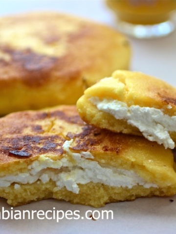 Arepa Boyacense (Arepa from Boyacá) |mycolombianrecipes.com