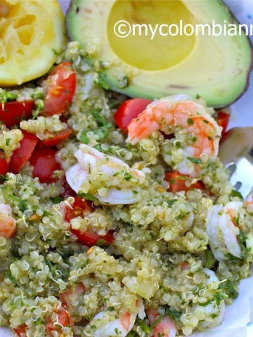 Quinoa, Shrimp and Chimichurri Salad