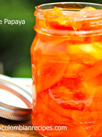 Receta de Dulce de Papaya |mycolombianrecipes.com