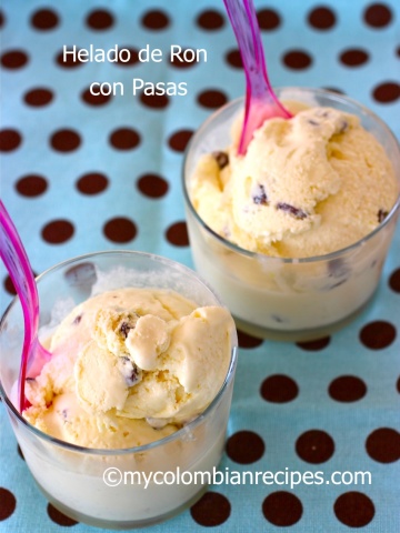 Helado de Ron con Pasas (Rum and Raisins Ice Cream)