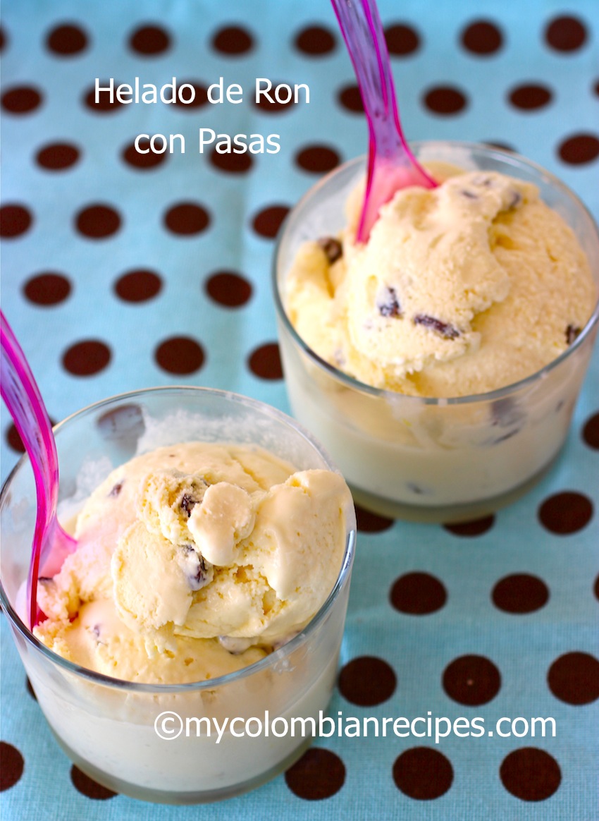 Helado de Ron con Pasas (Rum and Raisins Ice Cream)