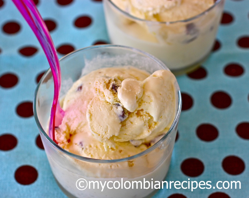 Helado de Ron con Pasas (Rum and Raisins Ice Cream)