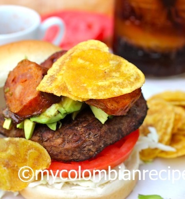 Receta hamburguesa Colombiana