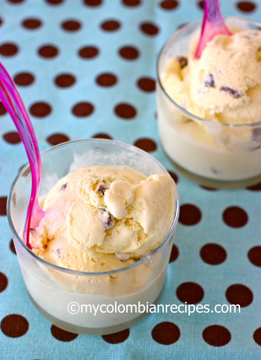 Helado de Ron con Pasas (Rum and Raisins Ice Cream)