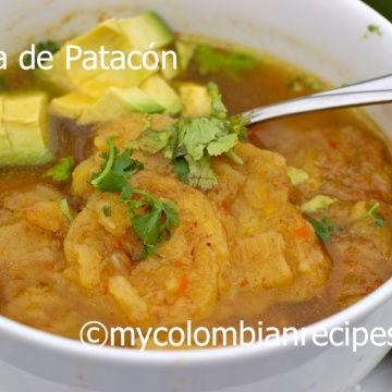 Sopa de Patacon (Fried Green Plantain Soup)