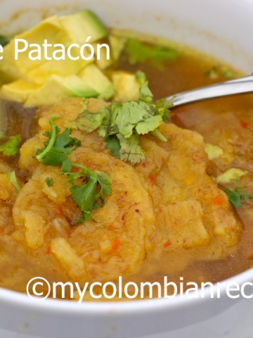 Sopa de Patacon (Fried Green Plantain Soup)