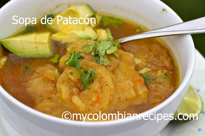 Patacon Soup (Fried Green Plantain Soup)