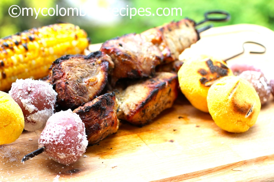 Chuzos o Pinchos de Cerdo (Colombian Grilled Pork Skewers)