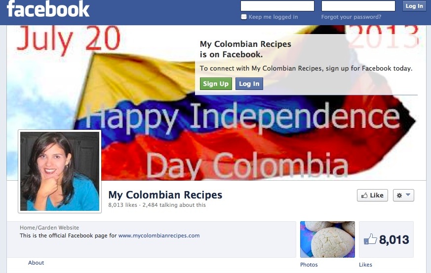 My Colombian Recipes Facebook