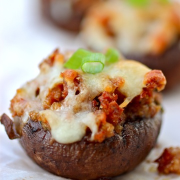 Mushrooms Stuffed with Chorizo