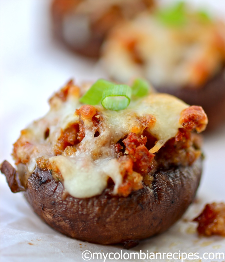 Mushrooms Stuffed with Chorizo