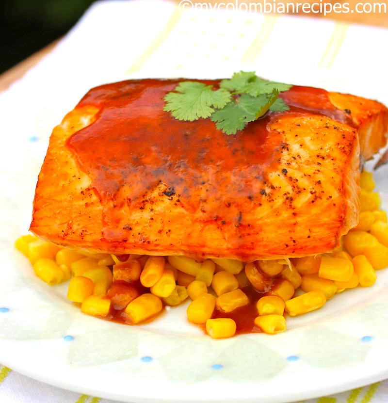 Salmon con Salsa de Guayaba (Salmon with Guava Sauce)