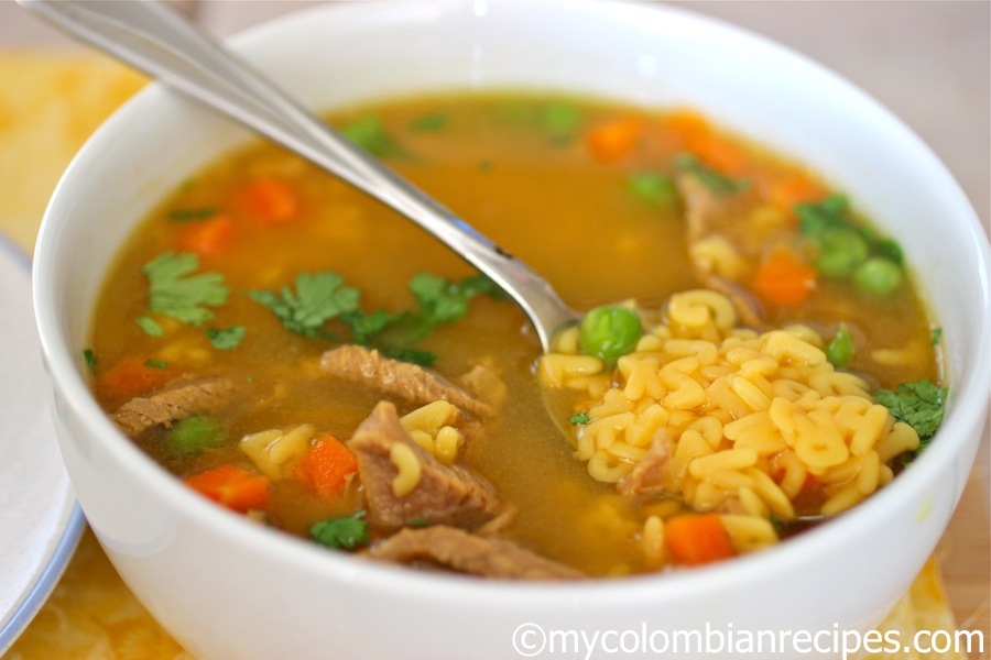 Sopa de Letras con Carne (Alphabet Soup)