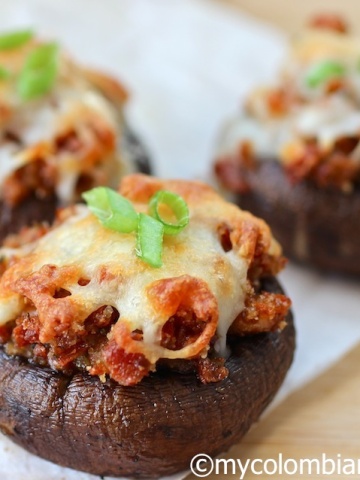 Mushrooms Stuffed with Chorizo