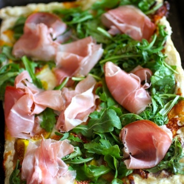 Arugula, Fig and Prosciutto Tart