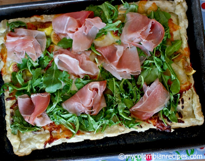 Arugula, Fig and Prosciutto Tart