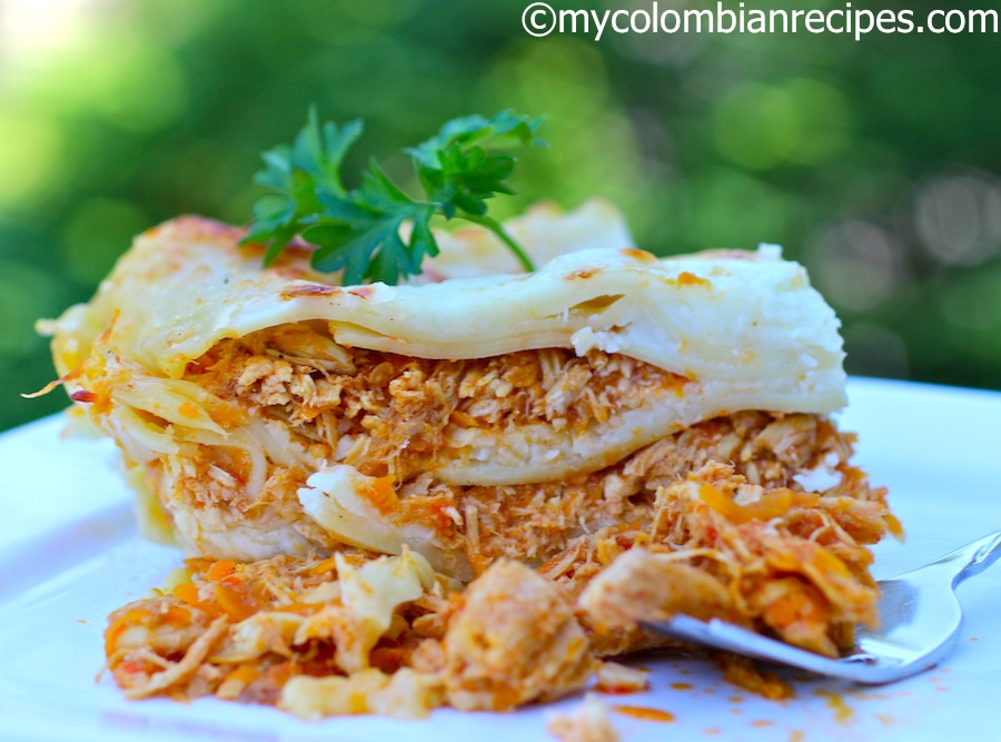 Lasaña de Pollo y Cerdo (Chicken and Pork Lasagna)