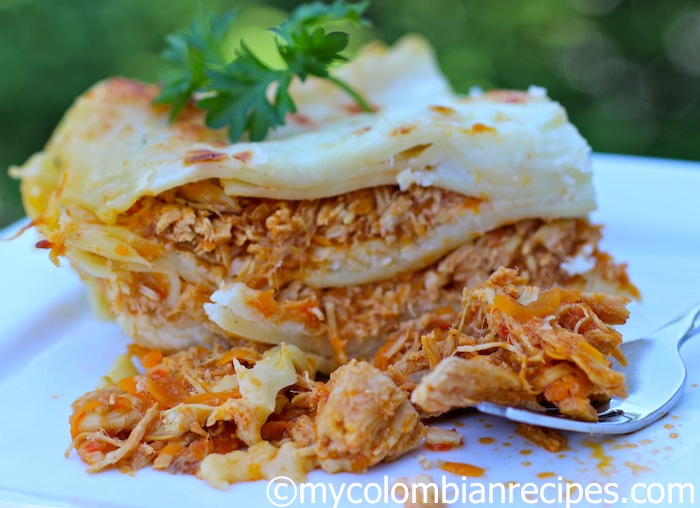 Lasaña de Pollo y Cerdo (Chicken and Pork Lasagna)