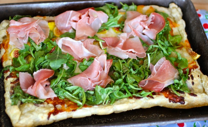 Arugula, Fig and Prosciutto Tart