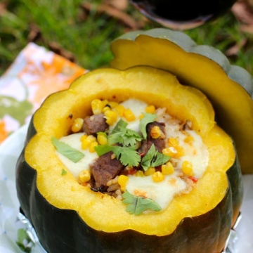 Capón de Ahuyama (Stuffed Squash or Pumpkin)|mycolombianrecipes.com
