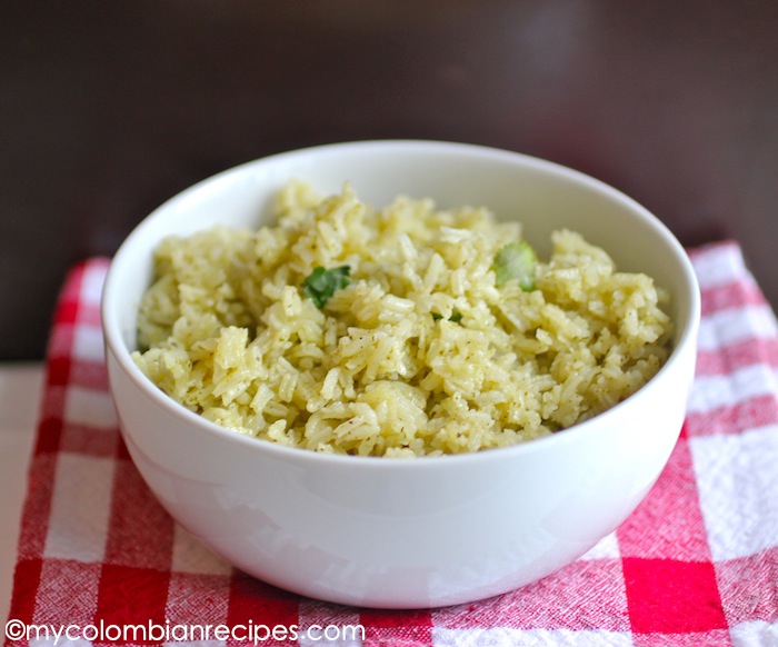 Arroz con Cilantro (Cilantro Rice)-My Colombian Recipes