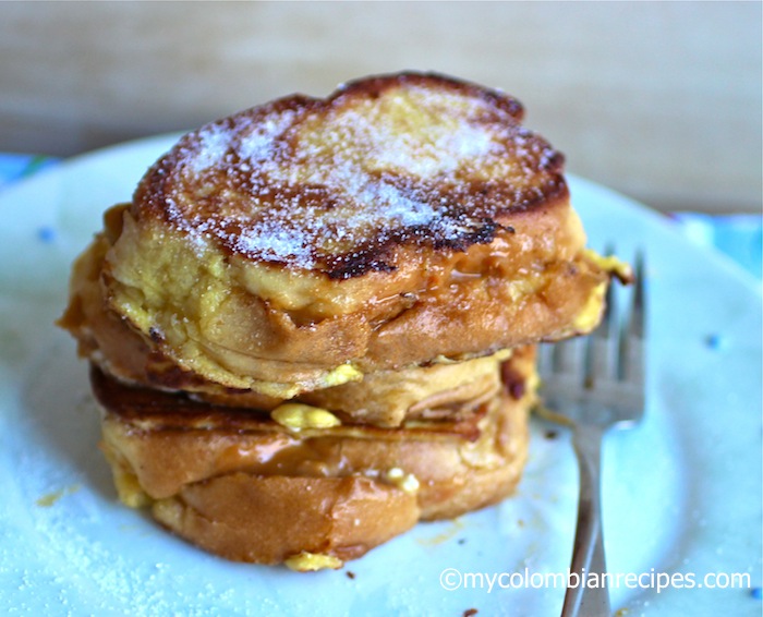 Dulce de Leche and Cream Cheese Stuffed French Toast