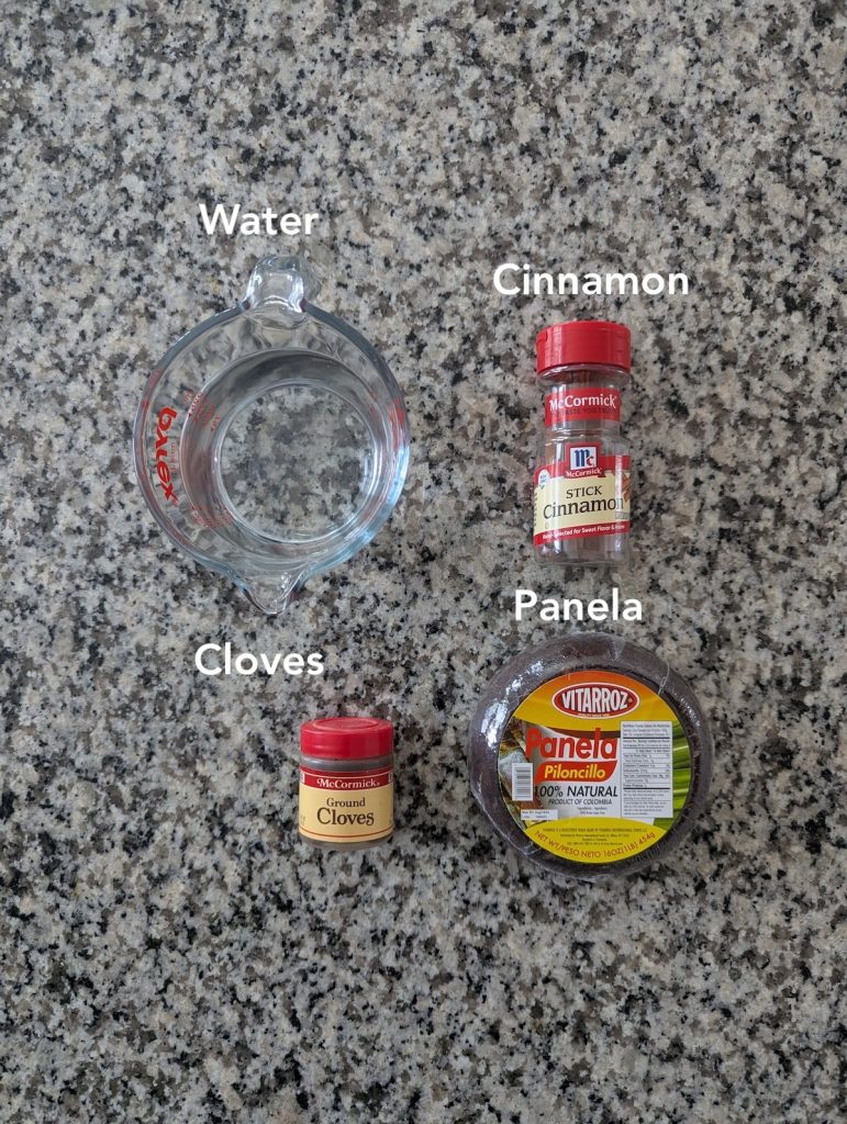 Aguapanela Con Jengibre Ingredients