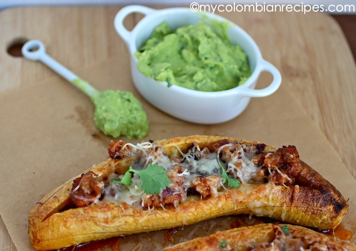 Ripe Plantains Stuffed with Chorizo and Cheese