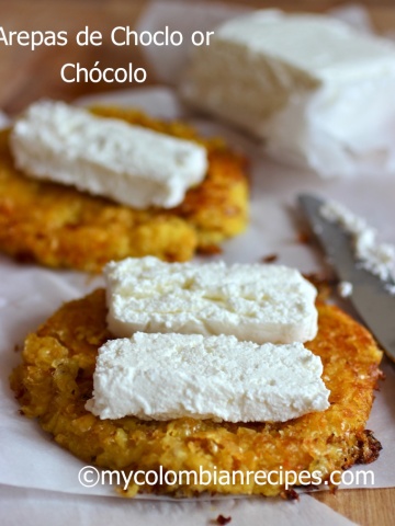 Receta de Arepas de chocolo colombianas