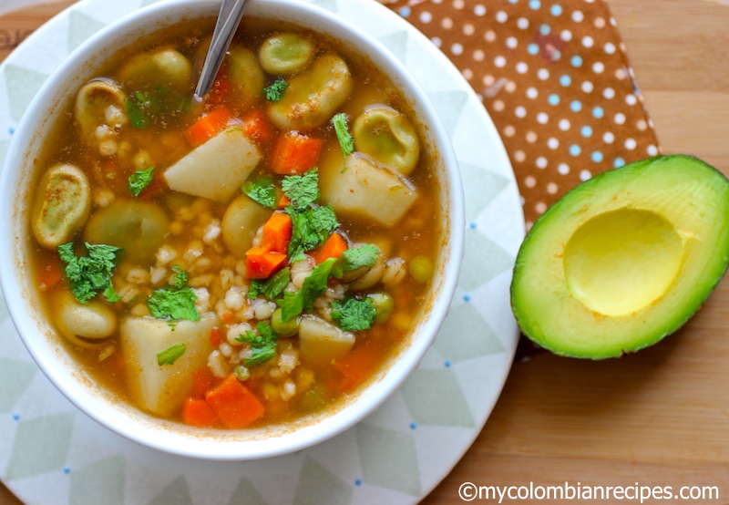 Sopa de Habas y Cebada (Barley and Fava Bean Soup)