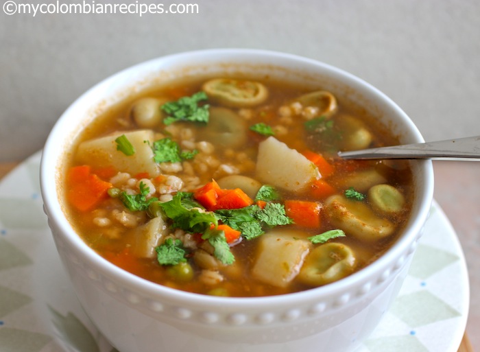 Sopa de Habas y Cebada (Barley and Fava Bean Soup)