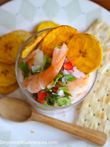 Ceviche de Camarón con Coco (Coconut Shrimp Ceviche)