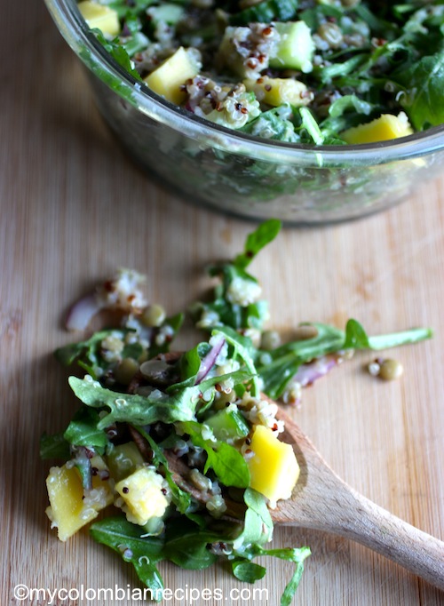 Lentil, Arugula, Mango and Quinoa Salad