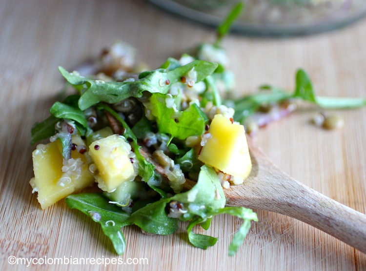 Lentil, Arugula, Mango and Quinoa Salad