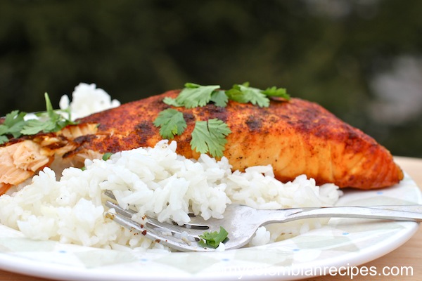 Baked Salmon with Cumin and Achiote