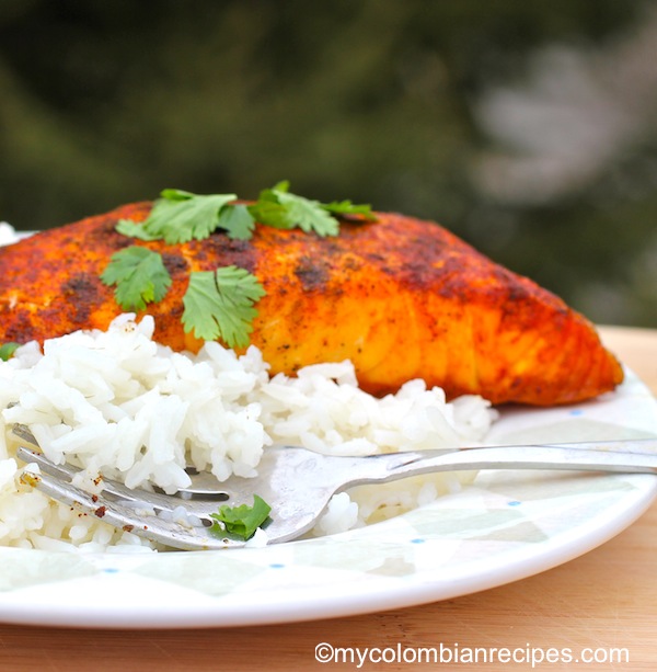Baked Salmon with Cumin and Achiote