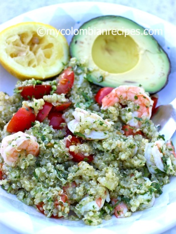 Quinoa, Srimp and Chiichurri Salad