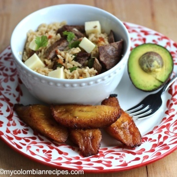 Arroz Atollado con Carne Ahumada (Rice with Smoked Beef)