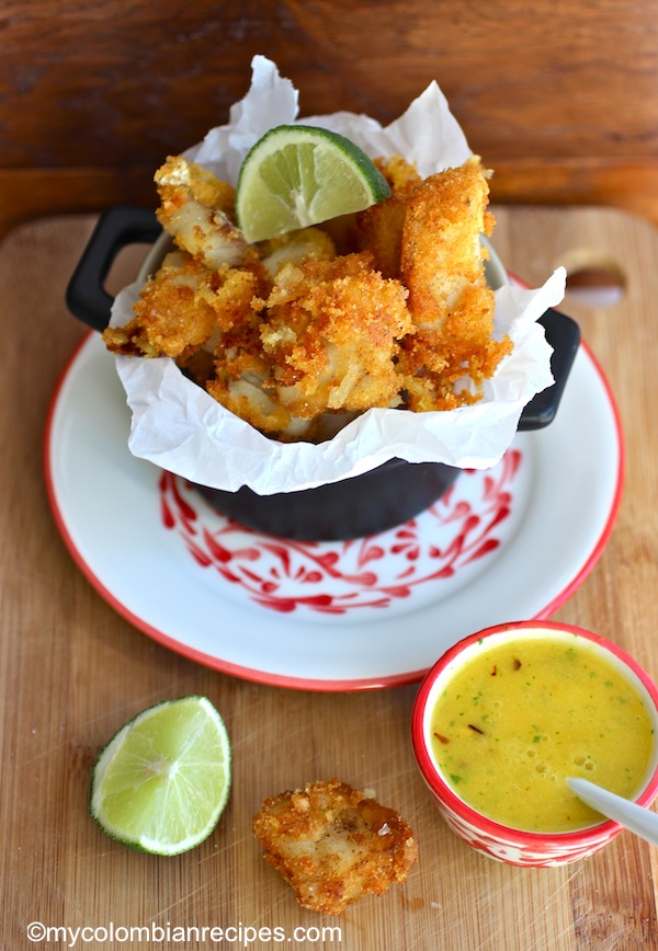 Chicharrón de Pescado con Ají de Mango (Fish Fritter with Mango Sauce)