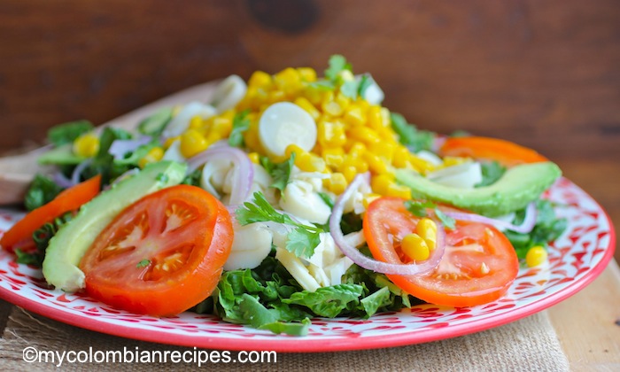 Ensalada de Palmitos y Maíz (Hearts of Palm and Corn Salad)