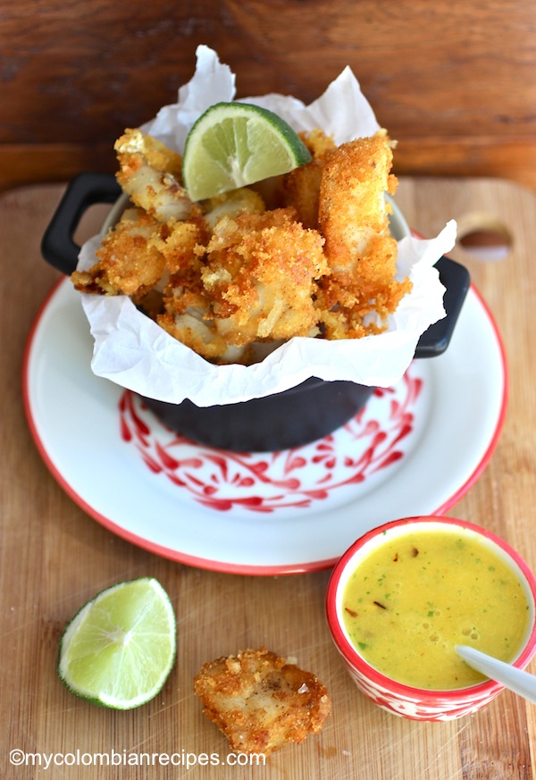 Chicharrón de Pescado con Ají de Mango (Fish Fritter with Mango Sauce)