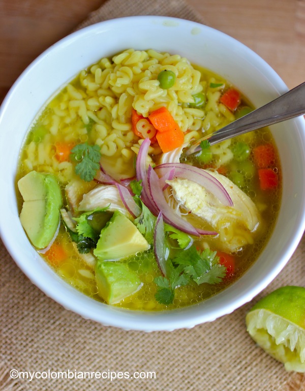 Sopa de Letras con Pollo (Alphabet and Chicken Soup)