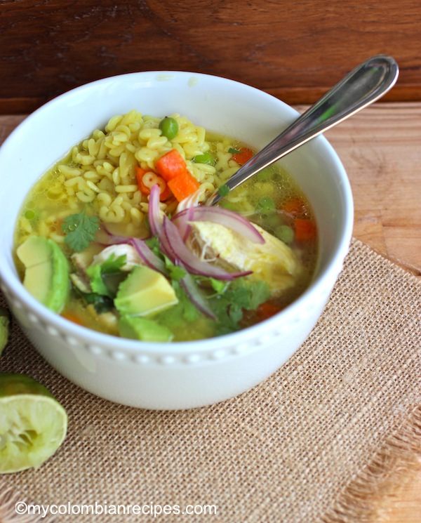 Sopa de Letras con Pollo (Alphabet and Chicken Soup)