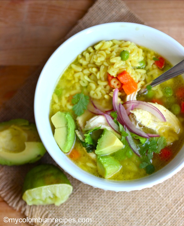 Sopa de Letras con Pollo (Alphabet and Chicken Soup)