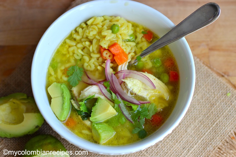 Sopa de Letras con Pollo (Alphabet and Chicken Soup)