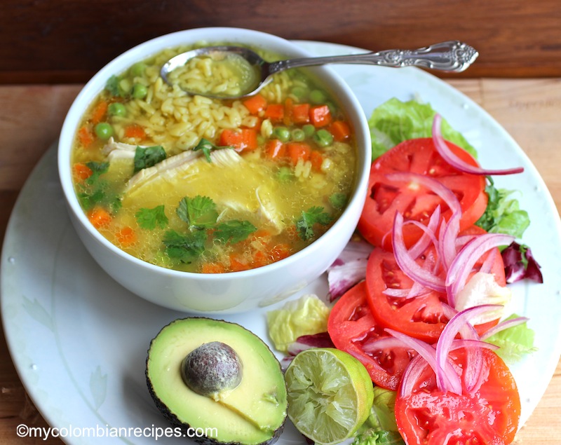 Sopa de Letras con Pollo (Alphabet and Chicken Soup)